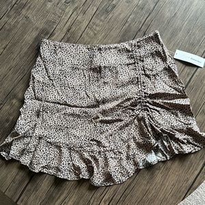 Animal print flowy skirt